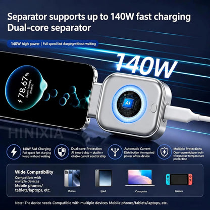 Auto Eject Charging Separator USB Type-C Fast Charging Battery Protector
